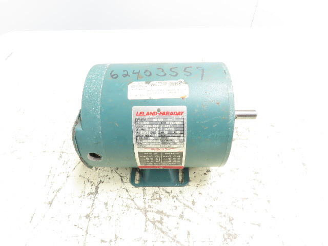 Leland-Faraday M610A Electric Motor 1/3HP 1140 RPM 230/460V 3PH DB 56