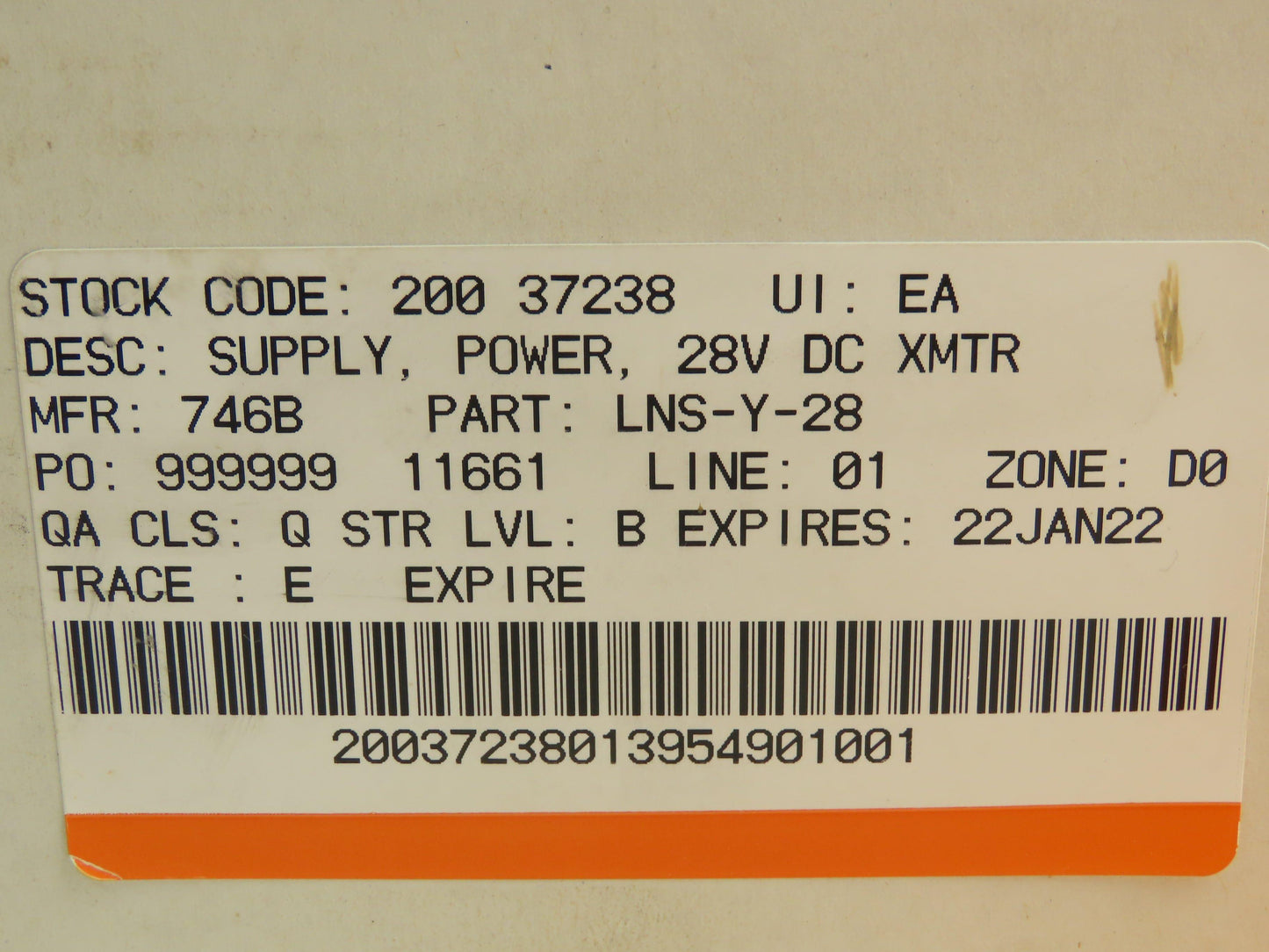 Lambda Electronics LNS-Y-28 Regulated Power Supply 28 ± 5% VDC @ 2.0A