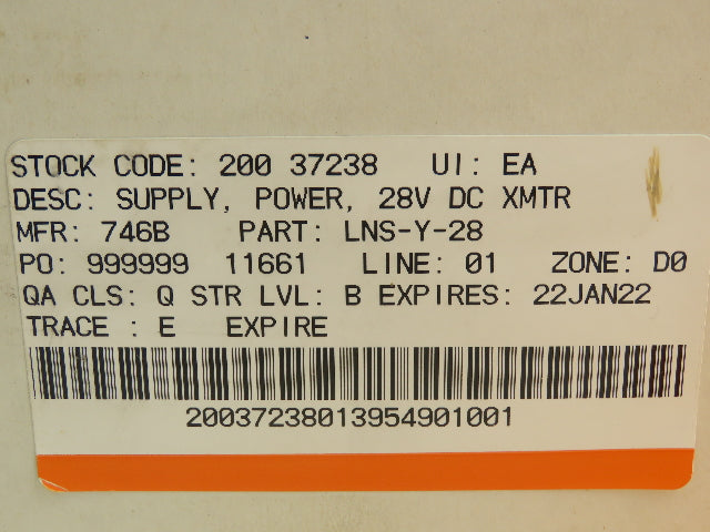 Lambda Electronics LNS-Y-28 Regulated Power Supply 28 ± 5% VDC @ 2.0A