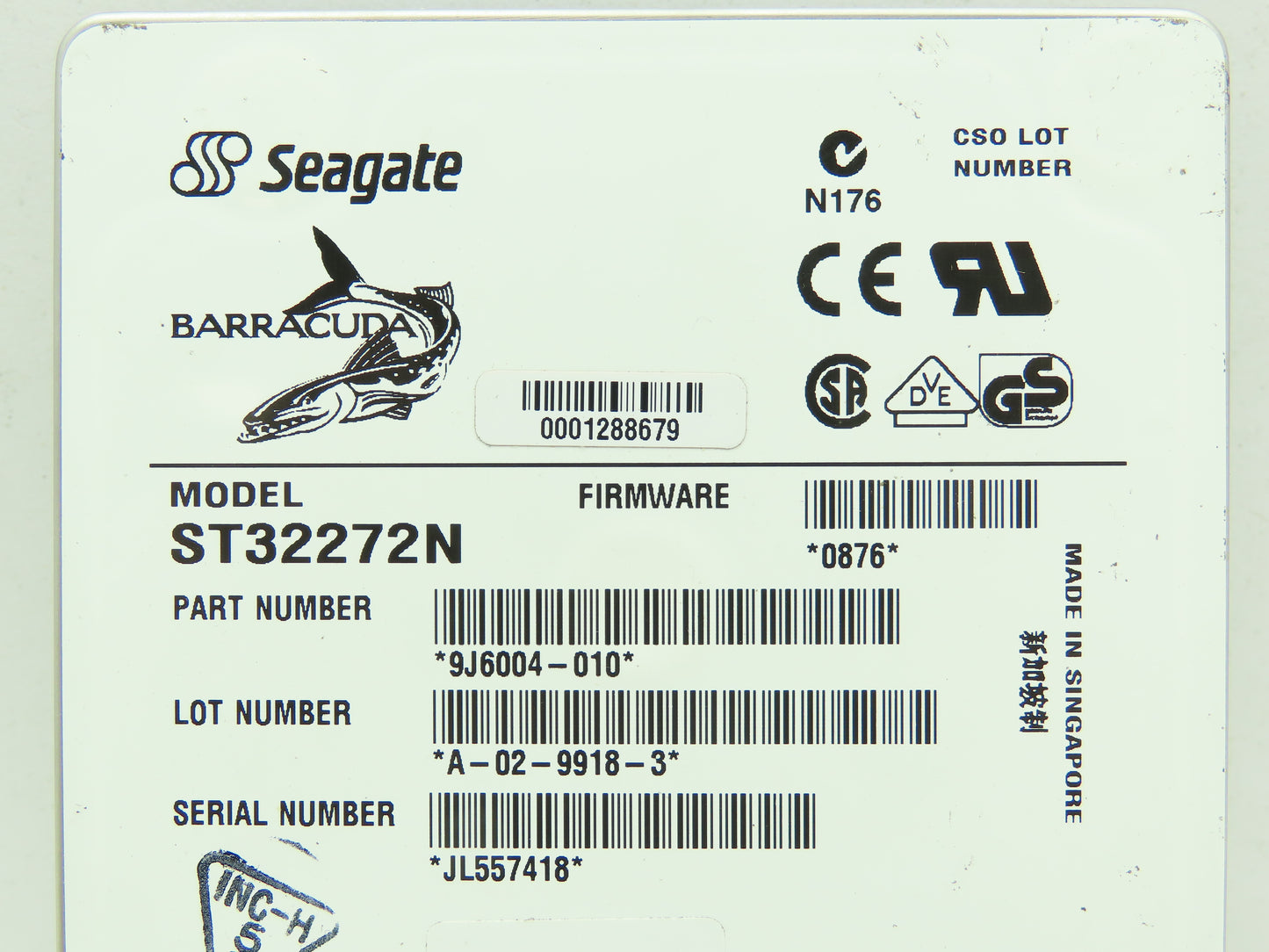 Honeywell Single Redundant Drive Seagate Barracuda Controller Board SCSI