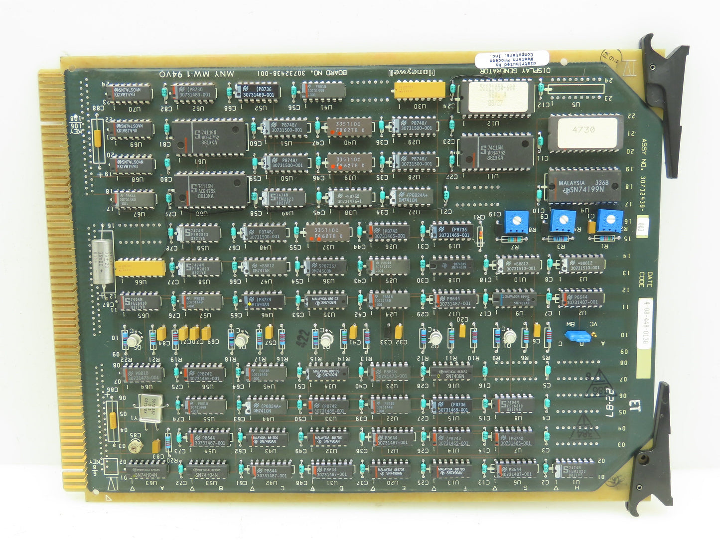 Honeywell 30732439-003 Display Generator Board 30732438-001 MNY MW-1 94VO