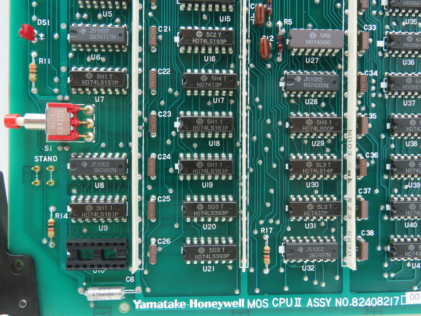 Honeywell 82408217-001 Yamatake MOS MC CPU II Circuit Board Card 82408218