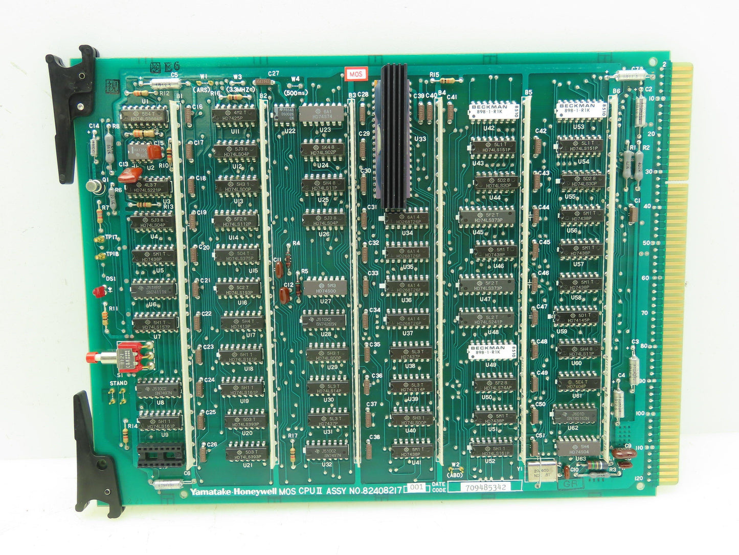 Honeywell 82408217-001 Yamatake MOS MC CPU II Circuit Board Card 82408218