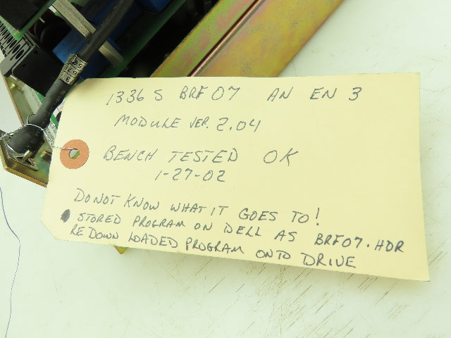 Allen Bradley 1336S-BRF07-AN-EN3 Adjustable AC Drive VFD 1.3 KVA 3Ph 460V