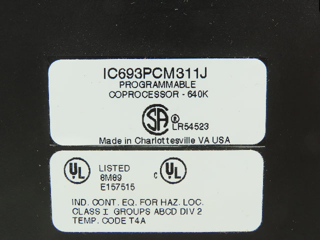 Fanuc IC693PCM311J Programmable Coprocessor Module 640 K Hazardous Location
