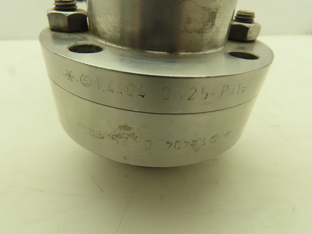 Norit Sudmo 2701800 Pneumatic Actuator KH NC Sanitary SS Ball Valve 1" DN25 120V