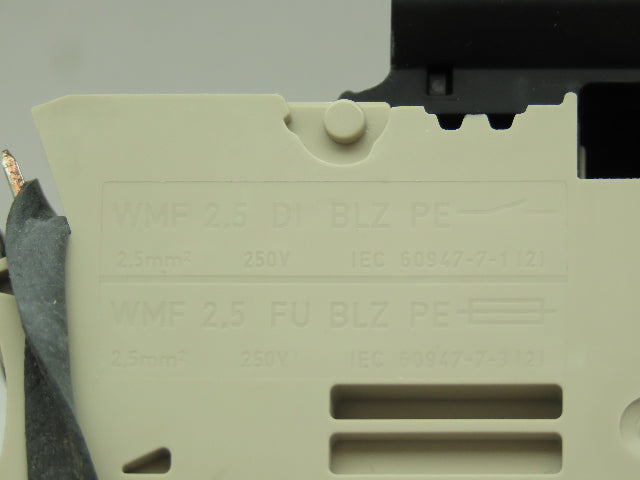 Weidmuller MTBFD-A0810 Terminal Block 19-WMF 2.5 BLZ/9-FUCR 5x20 DIN Rail Mount
