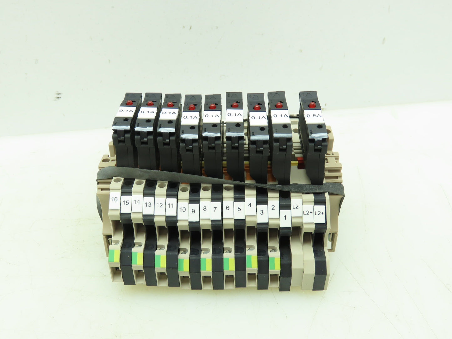 Weidmuller MTBFD-A0810 Terminal Block 19-WMF 2.5 BLZ/9-FUCR 5x20 DIN Rail Mount
