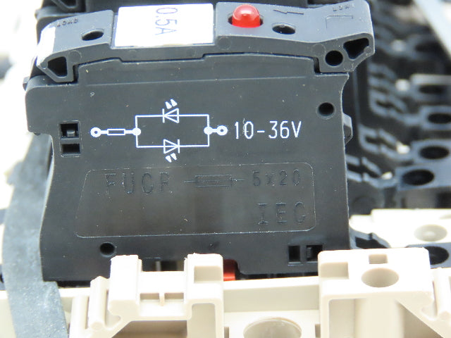 Weidmuller MTBFD-A0810 Terminal Block 19-WMF 2.5 BLZ/9-FUCR 5x20 DIN Rail Mount