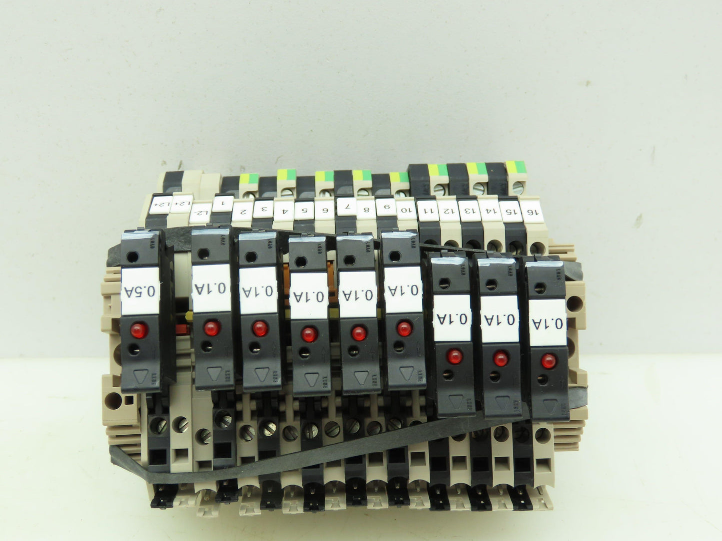 Weidmuller MTBFD-A0810 Terminal Block 19-WMF 2.5 BLZ/9-FUCR 5x20 DIN Rail Mount