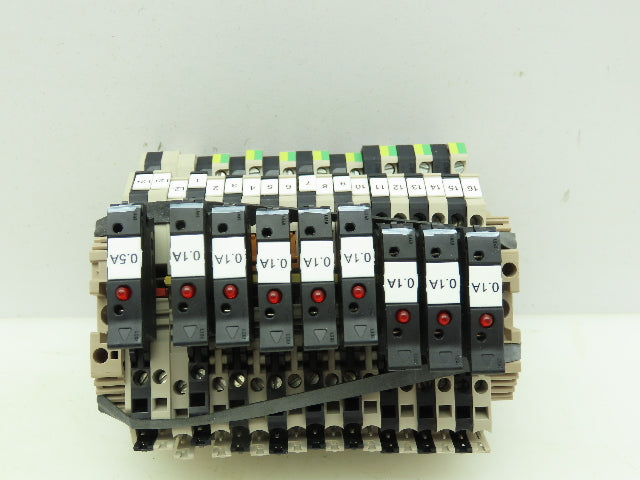 Weidmuller MTBFD-A0810 Terminal Block 19-WMF 2.5 BLZ/9-FUCR 5x20 DIN Rail Mount