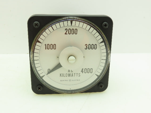 General Electric 103221AXGJ7DNC Yokogawa 0-4000 AC Kilowatts Meter