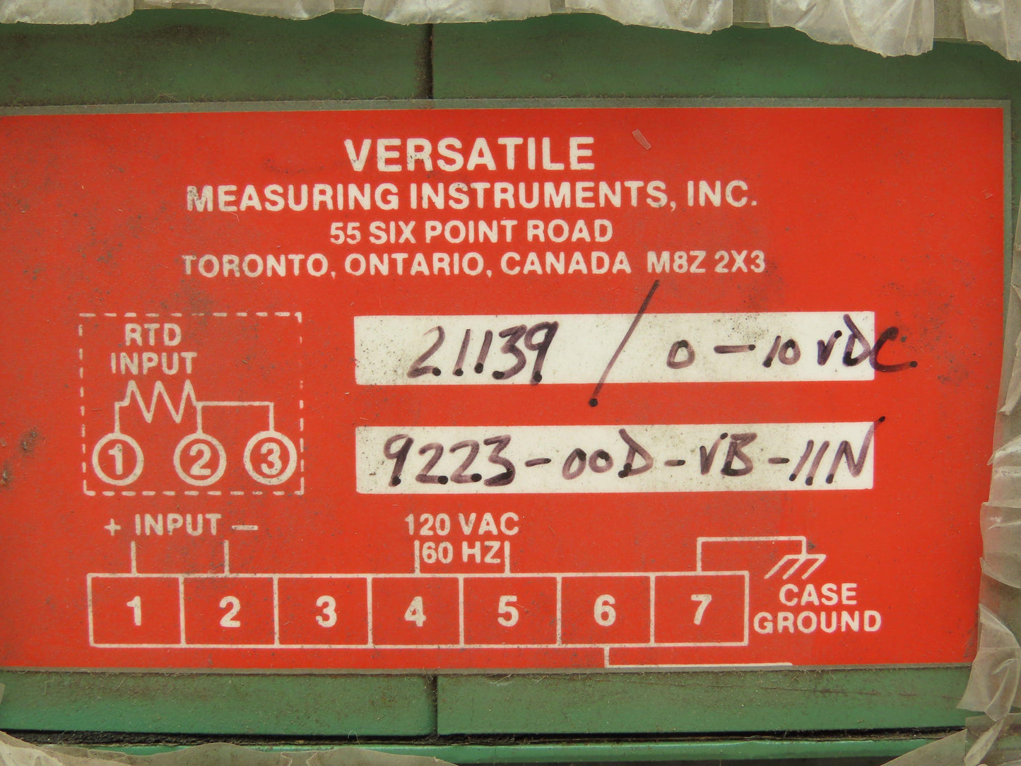 Versatile 9223-00D-VB-11N Measuring Instruments Panel Meter 0-100%