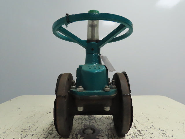 TRU-TECH 4AAAJ-CA-M-2 TRU-FLOW Rubber Diaphragm Manual Valve 4" Flanged 150 PSI