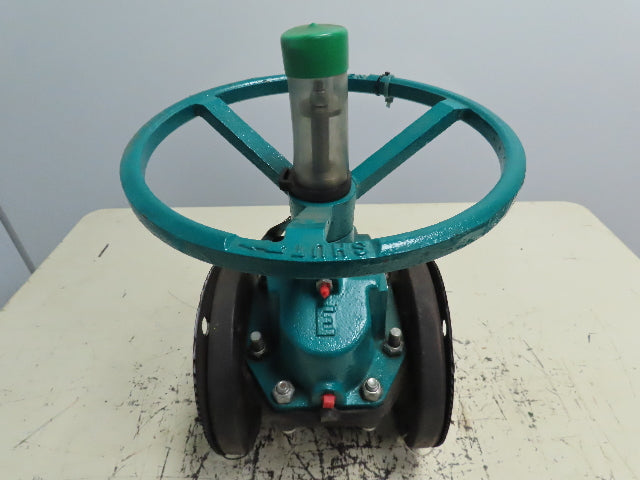 TRU-TECH 4AAAJ-CA-M-2 TRU-FLOW Rubber Diaphragm Manual Valve 4" Flanged 150 PSI