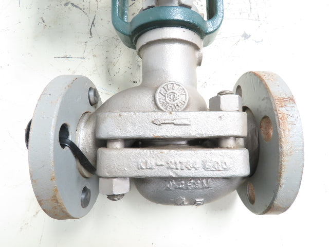 Mueller 1350-02 Diaphragm Actuator Control Valve 1-1/2" Flanged w/ Positioner
