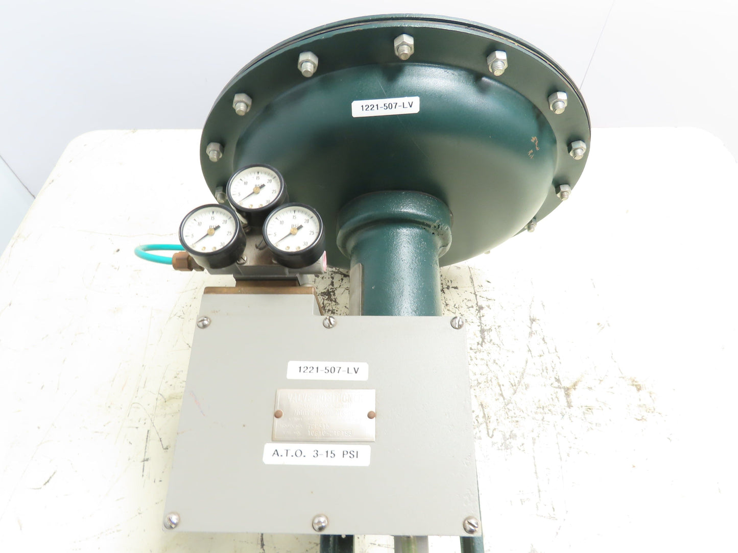 Mueller 1350-02 Diaphragm Actuator Control Valve 1-1/2" Flanged w/ Positioner