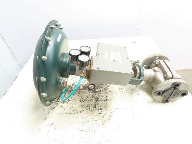 Mueller 1350-02 Diaphragm Actuator Control Valve 1-1/2" Flanged w/ Positioner