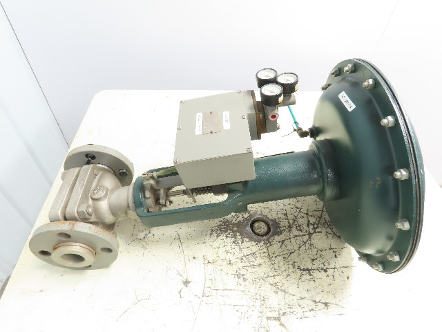 Mueller 1350-02 Diaphragm Actuator Control Valve 1-1/2" Flanged w/ Positioner