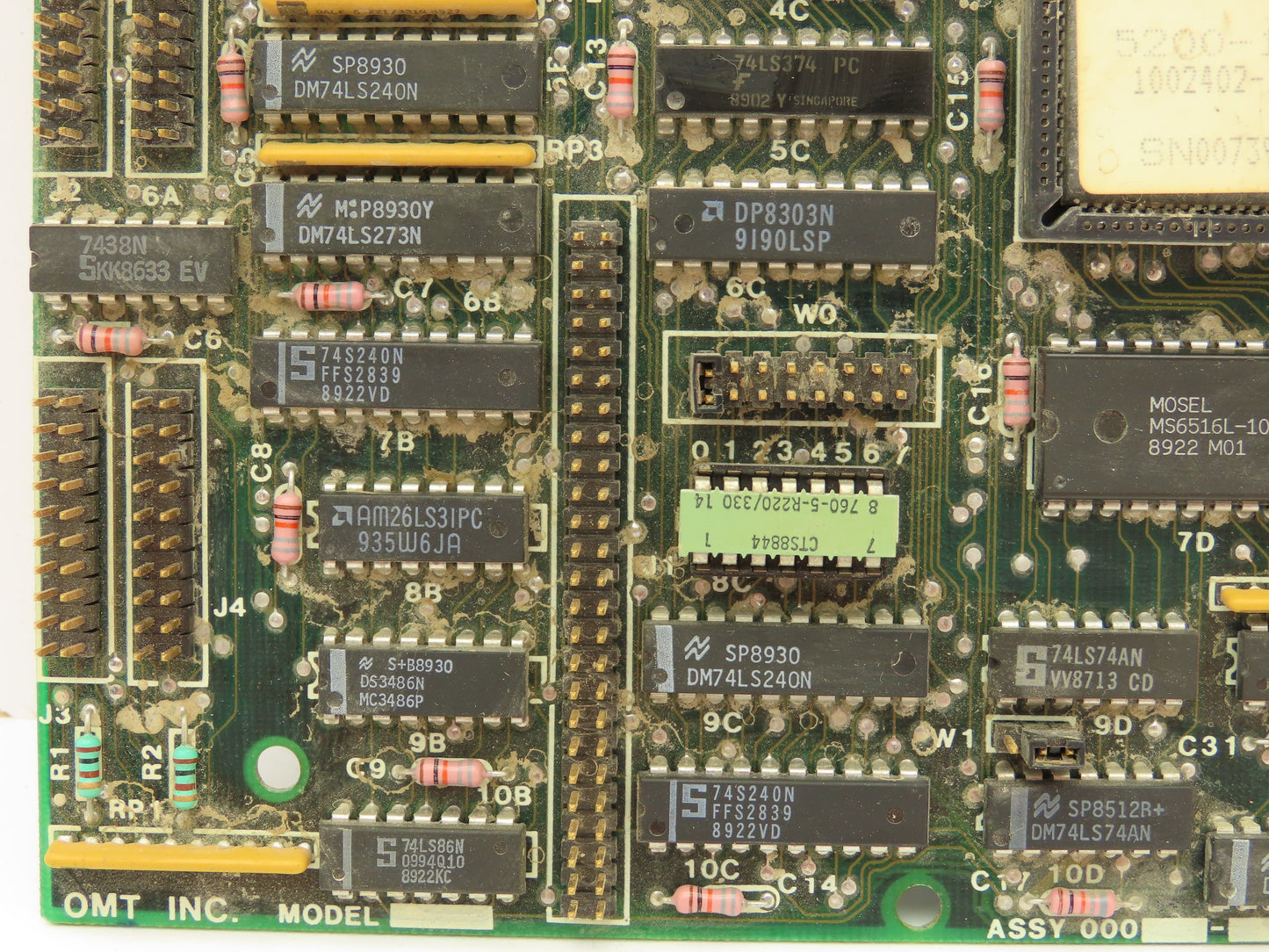 OMT 0006010 Rev E Applied Materials AMAT Disk Controller PCB Blank Model Assy