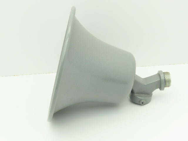 Atlas Soundolier Intercom PA Loudspeaker Paging Horn 10" Gray Aluminum