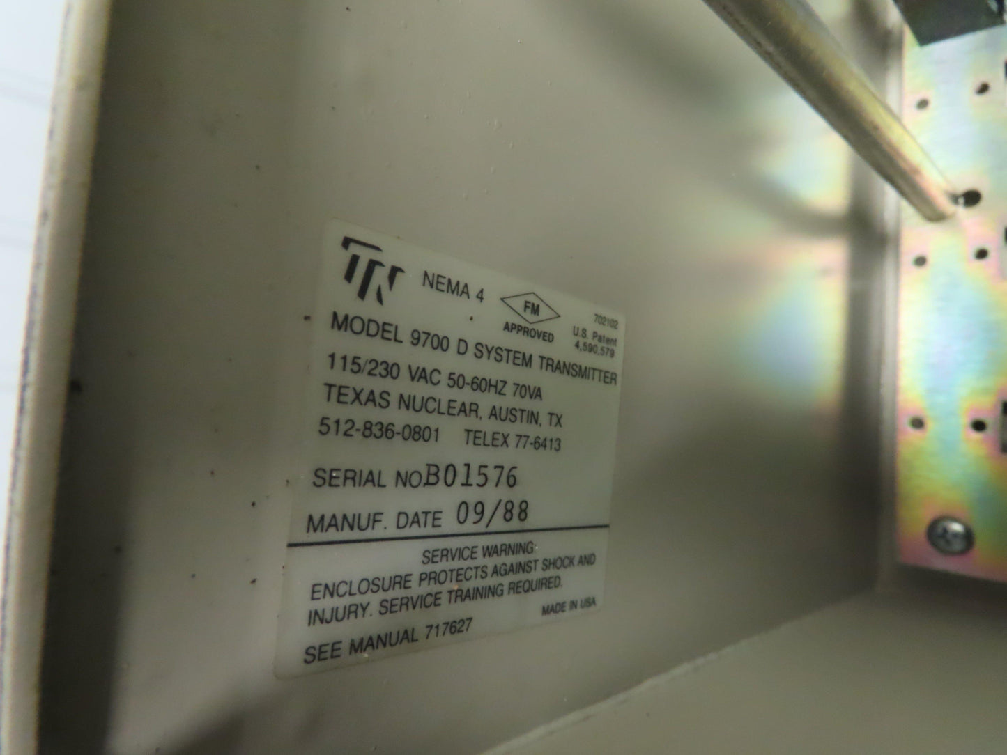 Texas Nuclear Mark II CDN Level System Transmitter Display