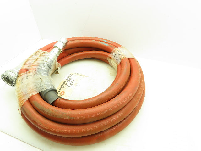 Thermoid Maxecon/GP Non-Conductive Red Hose 300PSI 1"ID x 35'Long Quick Connects