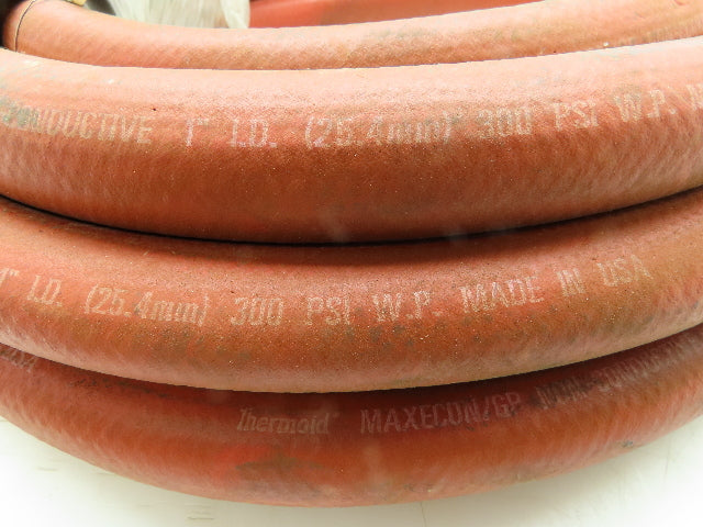 Thermoid Maxecon/GP Non-Conductive Red Hose 300PSI 1"ID x 35'Long Quick Connects