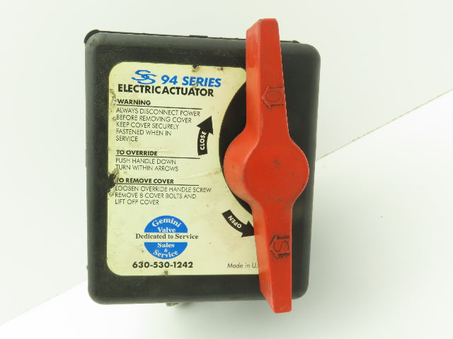 Gemini Valve SSA94WJ Elec Speed Ball Valve Actuator 94 Ser 115VAC 5A Torque: 150