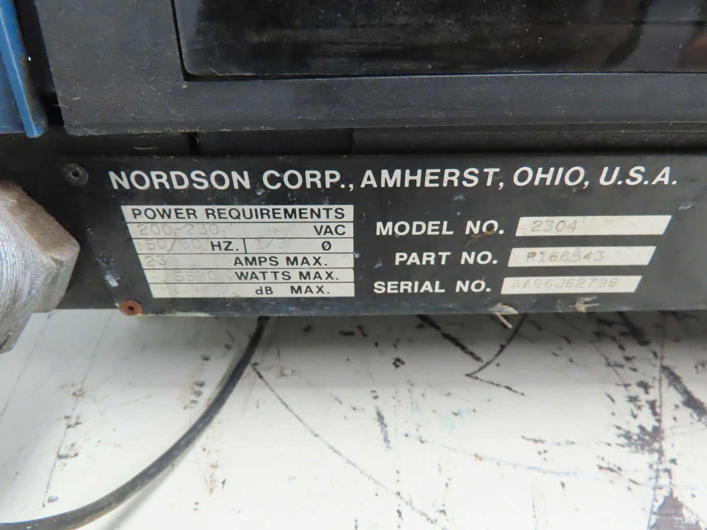 Nordson 2304 Hot Glue Melt Adhesive Applicator System 230VAC 50/60HZ 23A 5520W