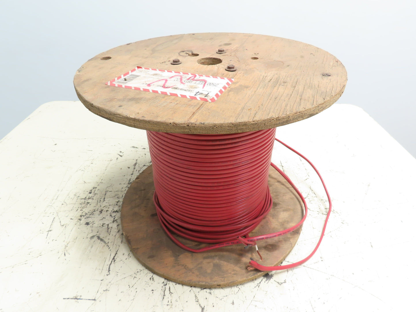 14/2 Jacketed Brake Cable Wire 2 Conductor 14 G Awg Red 60C SAE 850' Spool