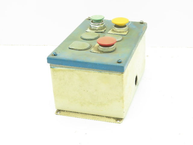 Allen Bradley Push Button Enclosure NEMA 4 13 9.5x6x5" 3 Spring Return