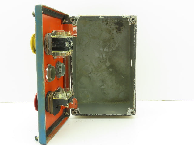 Allen Bradley Push Button Enclosure NEMA 4 13 9.5x6x5" 3 Spring Return