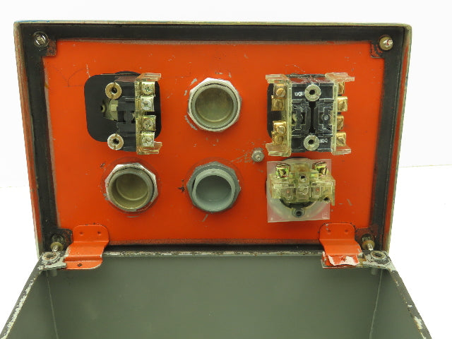 Allen Bradley Push Button Enclosure NEMA 4 13 9.5x6x5" 3 Spring Return