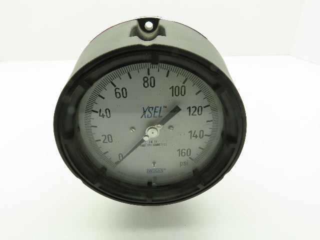 Wika 23x.34 4.5 XSEL Pressure Gauge 0-160PSI 316SS Tube/Conn. Lower Mount .5"NPT