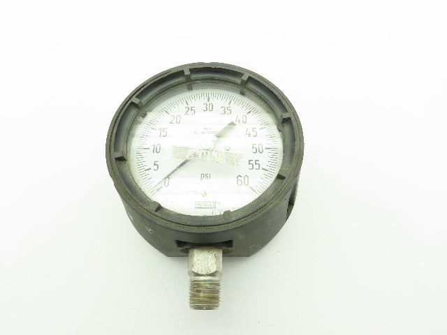 Wika Pressure Gauge 0-60PSI 1/2"NPT 316 SS Tube/Conn. Lower Mount 4.5"Dial