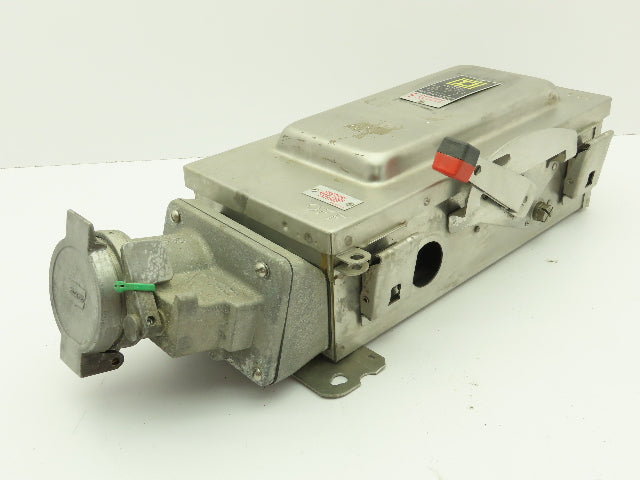 Square D HU362DSWC Safety Disconnect Switch 60 Amp 600V 3 Pole Crouse Hinds E1