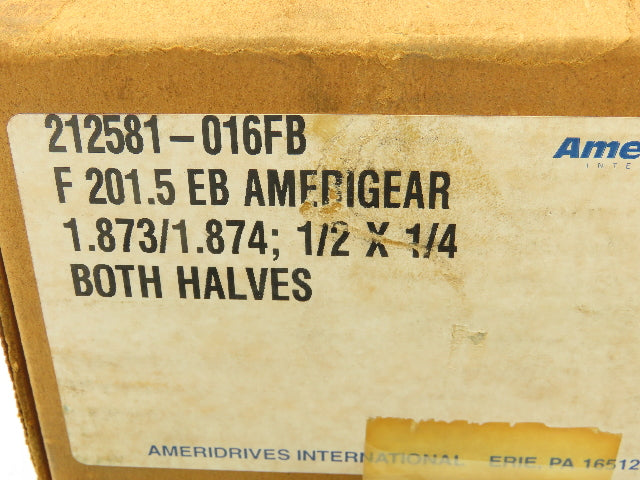 Ameridrives 212581-016FB Gear Coupling Sleeve & Hub Set F201.5 EB 1-7/8" Bore