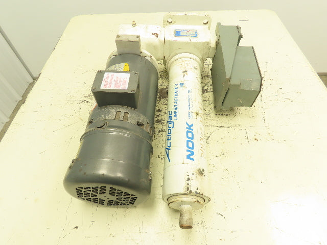 Nook Actionjac Worm Gear Screw Jack Linear Actuator Gemco Limit Baldor 230/460V
