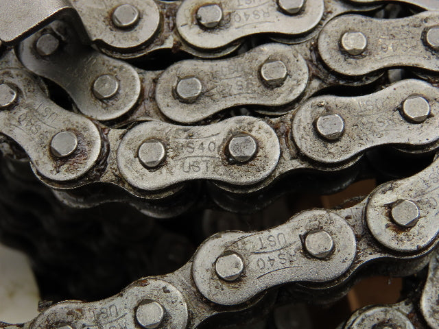 Tsubaki RS40 UST Single Row Side Tab Attachment Roller Chain 1/2" Pitch 20'