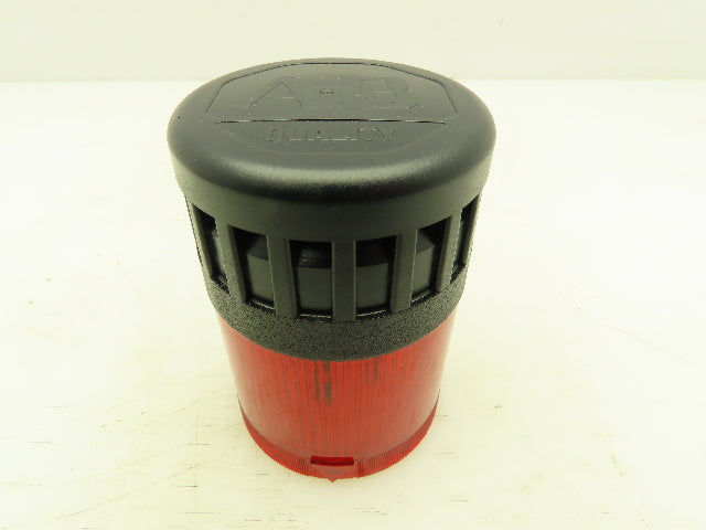 Allen Bradley 855T-B12YC4 Red LED Stack Light Tower 12V Top Piece Steady Sound