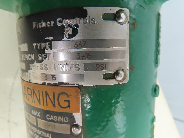 Fisher 667 Sz 40 Diaphragm Actuator M107AS Hydro Thermal HydroHeater Steam Valve