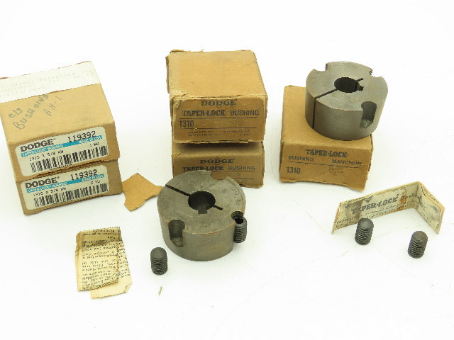 Dodge 119392 Taper Lock Bushing 1310 x 5/8" Bore 3/16" Keyway LOT OF 5