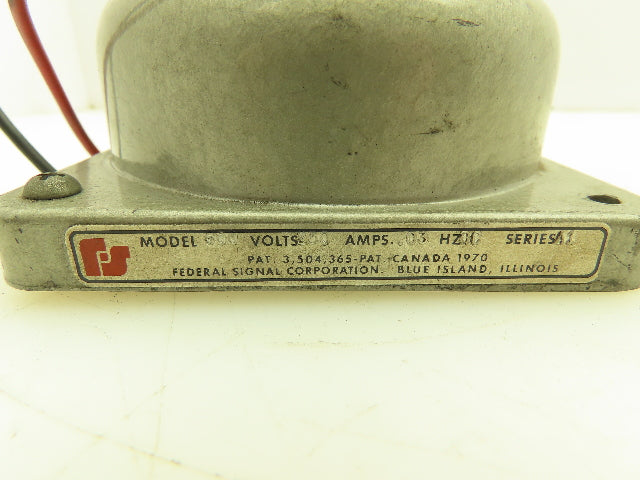 Federal Signal 600*250-1 6002501 600-250-1 Bell Mechanism 250VDC Gray