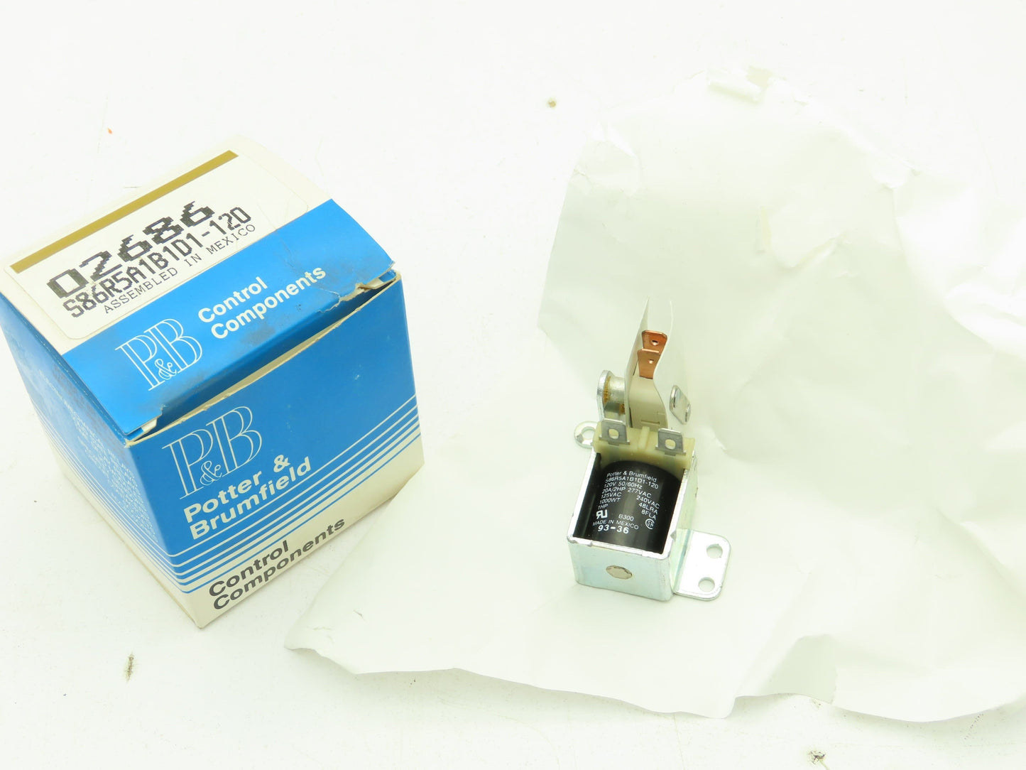 Potter & Brumfield S86R5A1B1D1-120 Power Relay 120V 20A SPDT Contact 800 Ohm