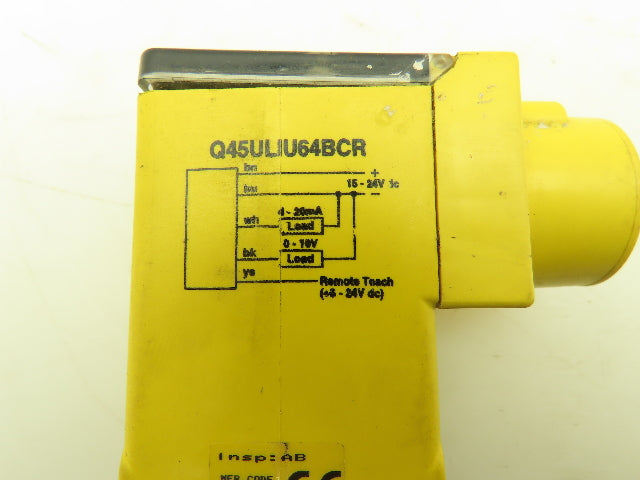 Banner Q45ULIU64BCR Ultrasonic Proximity Sensor 30 mm Diffuse 3 meter