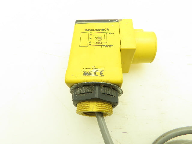 Banner Q45ULIU64BCR Ultrasonic Proximity Sensor 30 mm Diffuse 3 meter