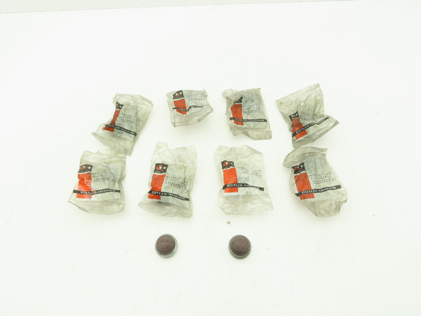 Cutler Hammer 10250TC33 Indicator Light Dome Lens RED Plastic LOT OF 10