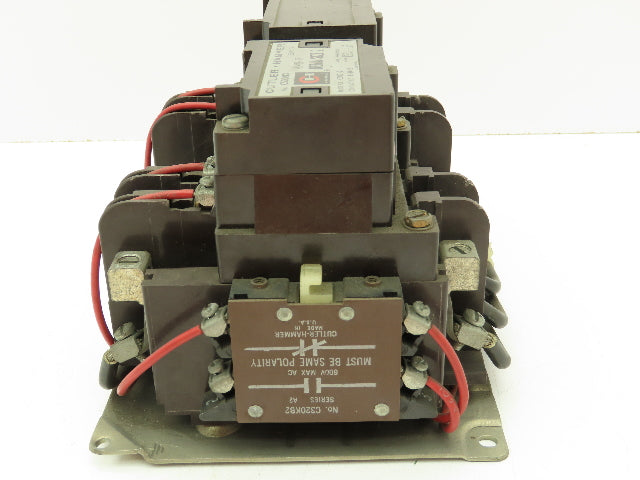Cutler Hammer C50DN3 NEMA Size 2 Reversing Contactor 45A 120V Coils Ser B1