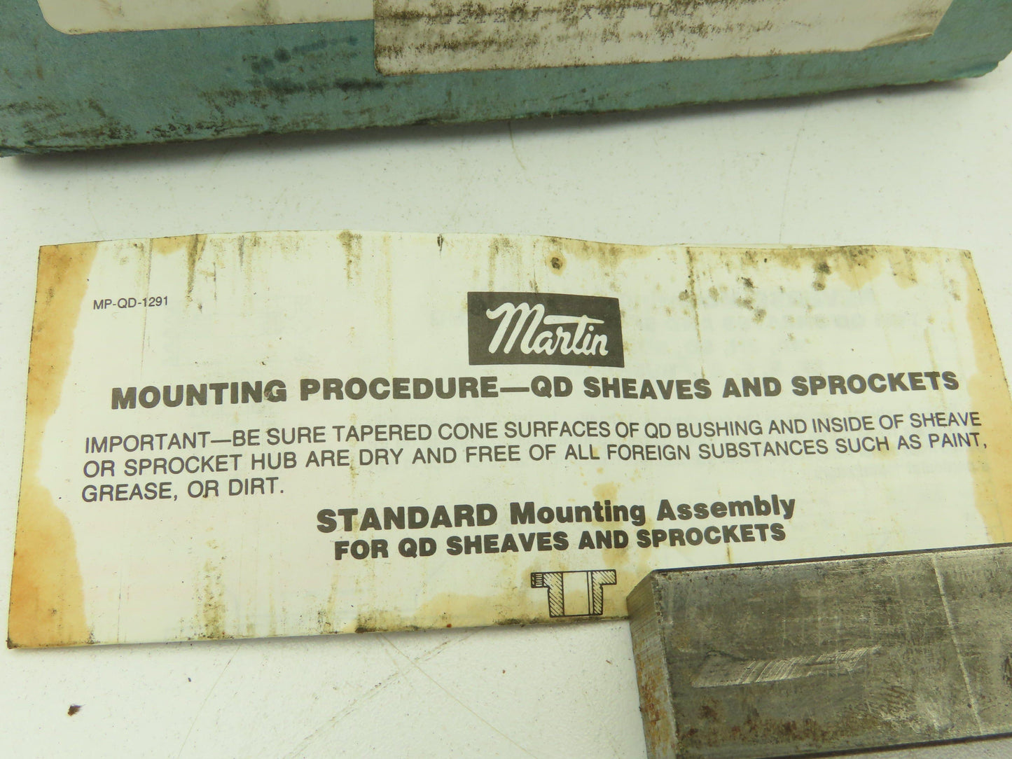 Martin F 3-3/8 Quick Disconnect Bushing 3.375"ID Bore 6.625"OD Flange 7/8"Keyway